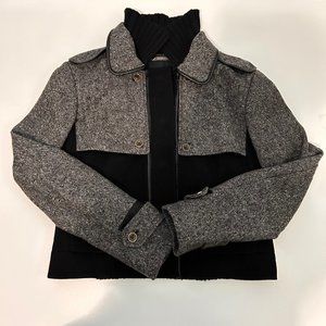 Max Mara SPORTMAX Made in Italy Tweed  Wool Coat Jacket Sz 10 40